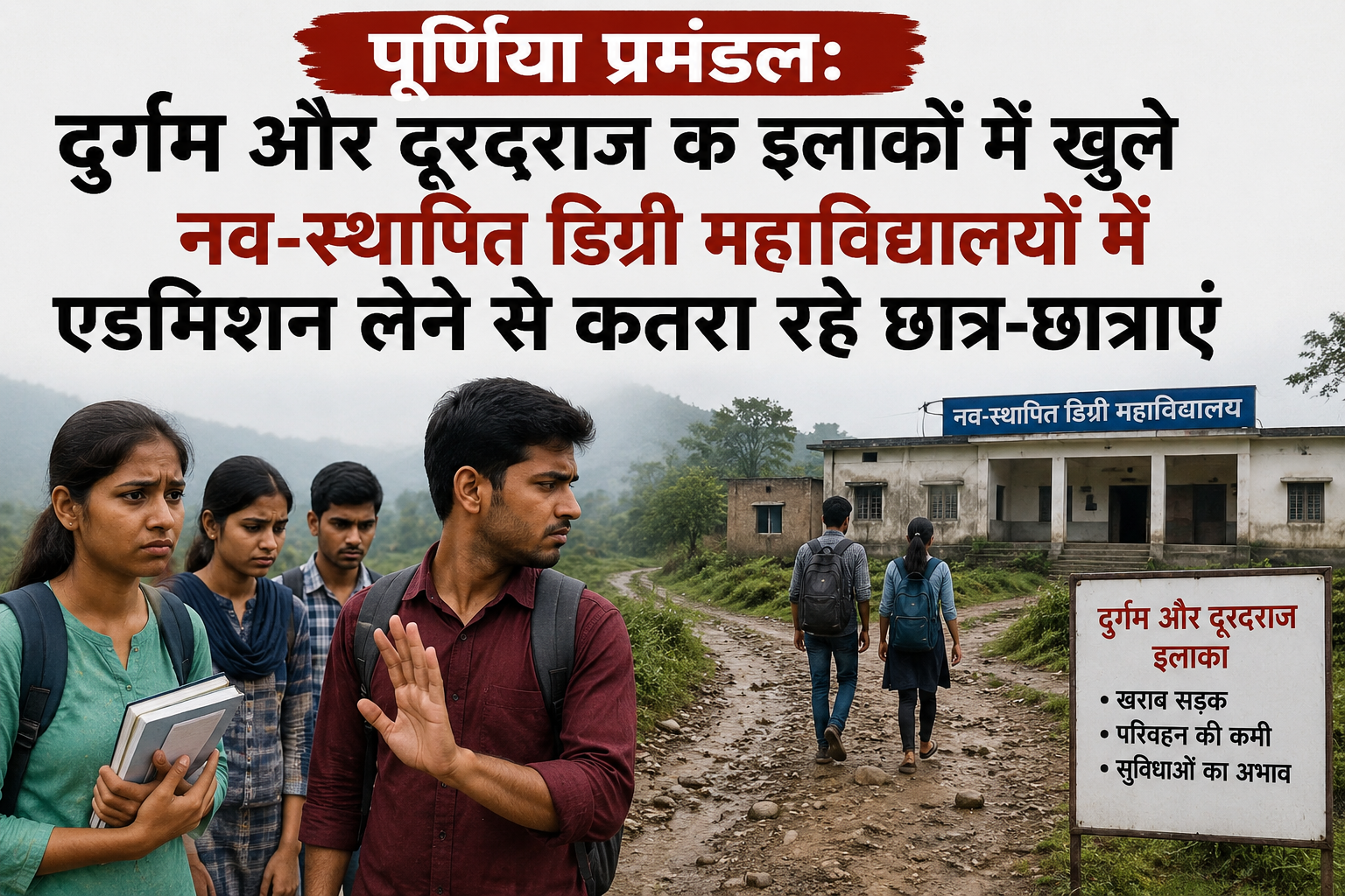 Purnia Division: Students Shying Away From Taking Admission in Newly Established Degree Colleges Opened in Remote and Outlying Areas