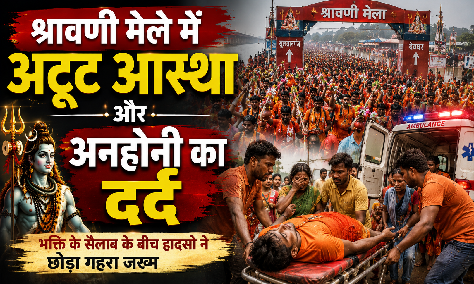 श्रावणी मेले में अटूट आस्था और अनहोनी का दर्द; गंगा घाट से बाबाधाम जा रही 80 वर्षीय बुजुर्ग महिला कांवरिया को बाइक ने मारी टक्कर, डायल 112 की तत्परता से बचाई गई जान