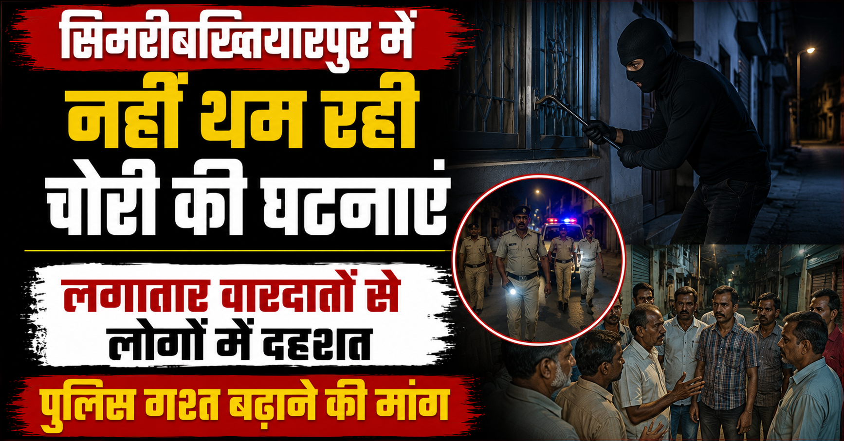 Theft Incidents Continue in Simri Bakhtiyarpur, Residents Living in Fear; Demand for Increased Police Patrols