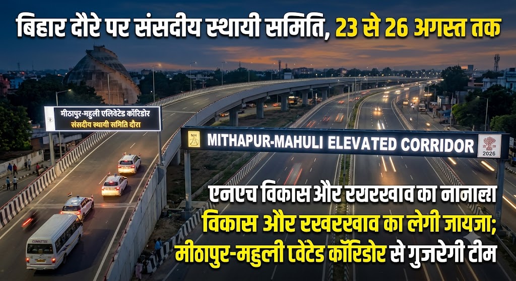 Parliamentary Standing Committee to Visit Bihar from August 23–26, Review NH Development and Maintenance; Team to Travel Through Mithapur-Mahuli Elevated Corrido