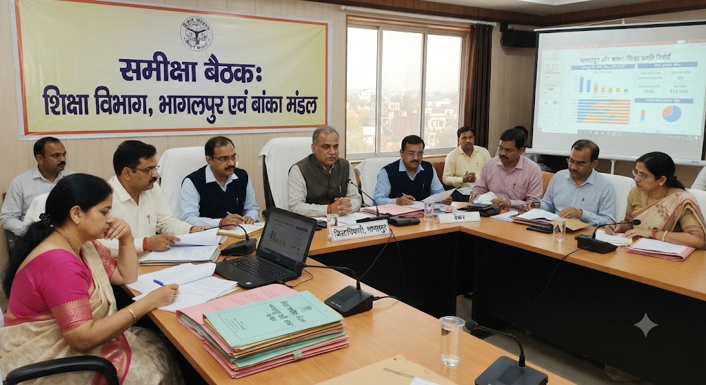 भागलपुर व बांका के शिक्षा कार्यों की क्षेत्रीय शिक्षा उप निदेशक ने की समीक्षा विद्यालयों की शैक्षणिक व्यवस्था, योजनाओं के क्रियान्वयन और प्रशासनिक कार्यों की हुई पड़ताल