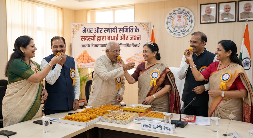 Mayor and Standing Committee Members Feed Sweets to End Strike, Sanitation Services Restored in the City
