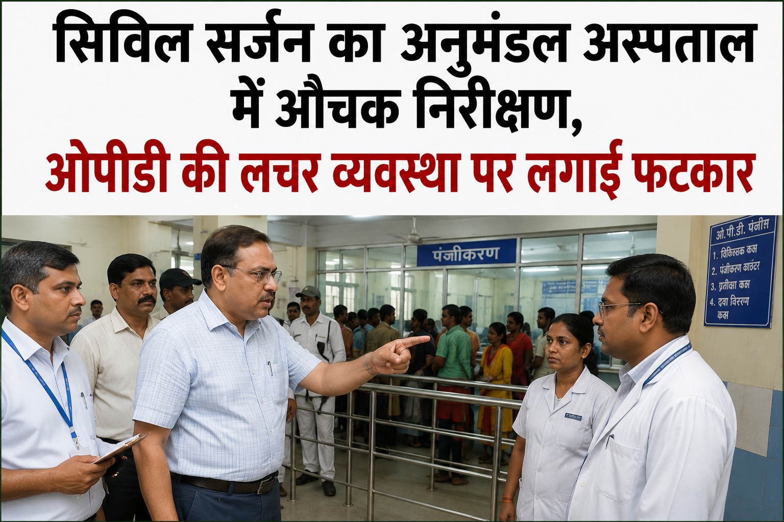 Civil Surgeon Conducts Surprise Inspection at Sub-divisional Hospital, Expresses Displeasure Over Poor OPD Management