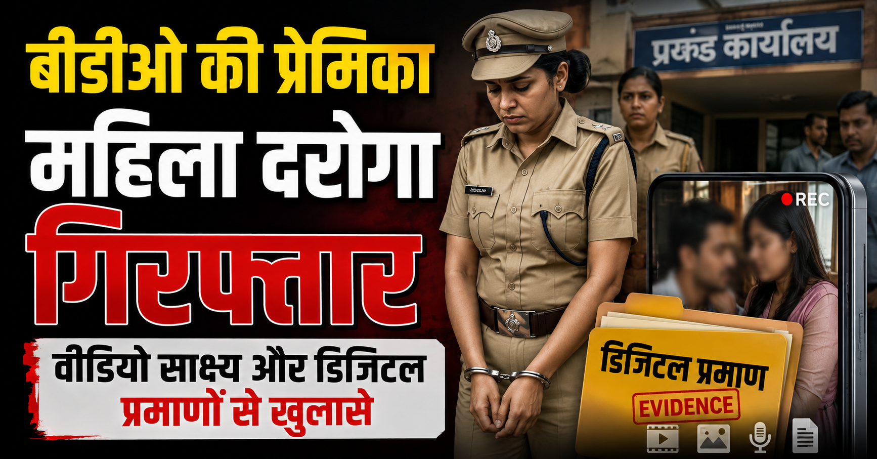 बीडीओ की प्रेमिका महिला दरोगा गिरफ्तार, वीडियो साक्ष्य और डिजिटल प्रमाणों से खुलासे