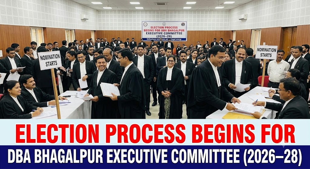 डीबीए भागलपुर प्रबंधकारिणी चुनाव 2026-28 की प्रक्रिया शुरू, अधिवक्ताओं में बढ़ी सरगर्मी