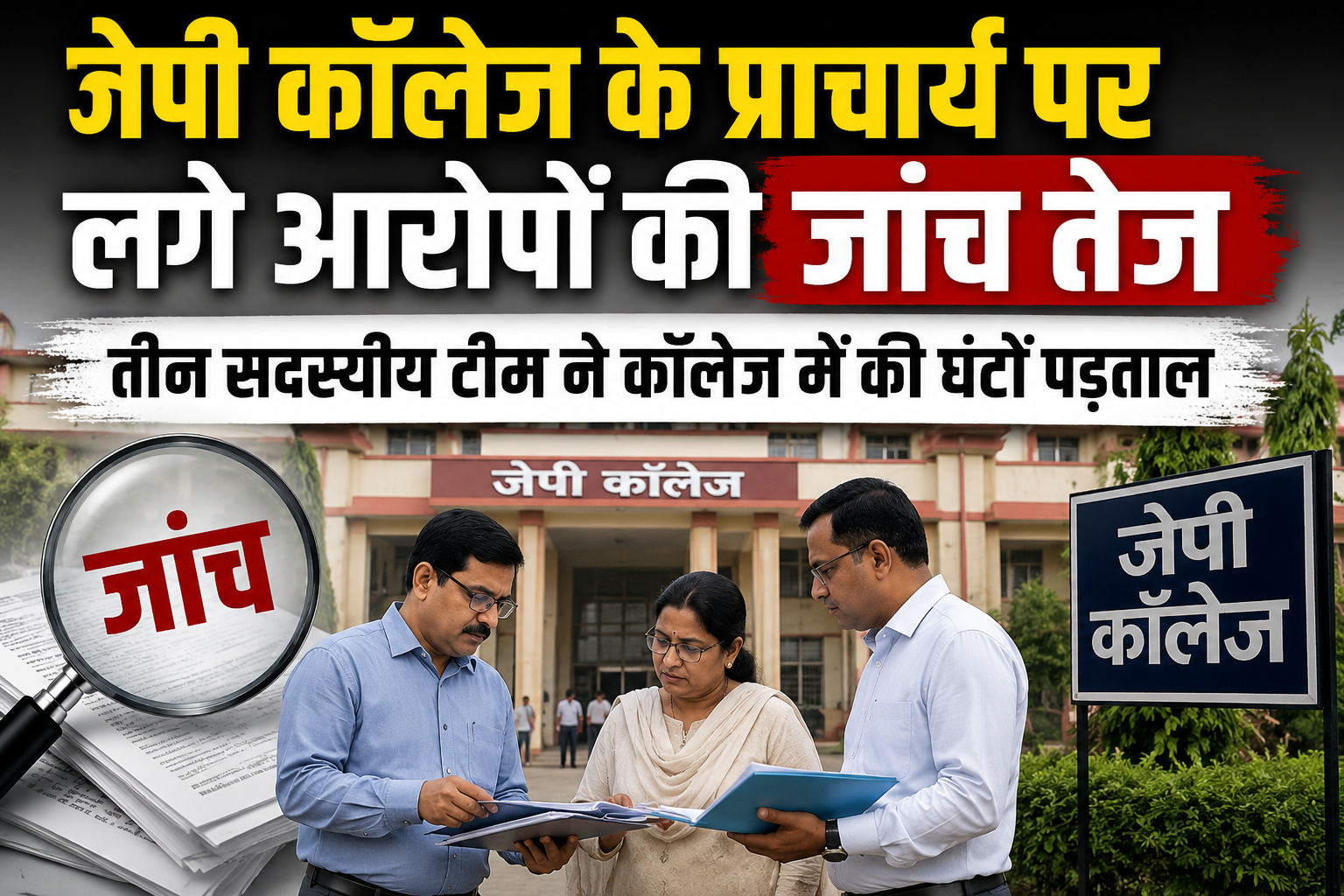 Investigation into Allegations Against J.P. College Principal Intensifies; Three-Member Team Conducts Hours of Inquiry