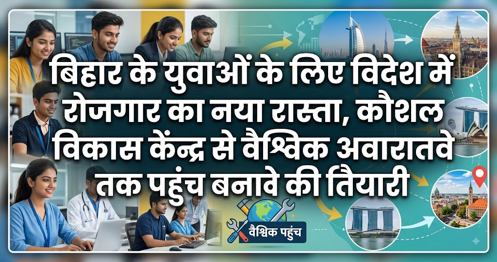 बिहार के युवाओं के लिए विदेश में रोजगार का नया रास्ता, कौशल विकास केंद्र से वैश्विक अवसरों तक पहुंच बनाने की तैयारी
