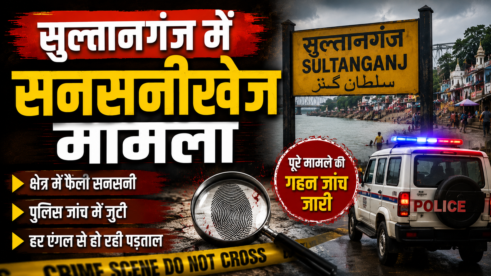 सुल्तानगंज में सनसनीखेज मामला; शादी के 14 साल बाद विवाहिता ने पति पर लगाया नाबालिग साली को बहला-फुसलाकर भगाने का गंभीर आरोप, थाने में प्राथमिकी दर्ज; पुलिस महकमे में मचा हड़कंप
