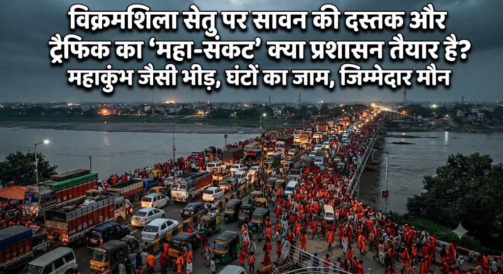 विक्रमशिला सेतु पर सावन की दस्तक और ट्रैफिक का ‘महा-संकट’ क्या प्रशासन तैयार है?