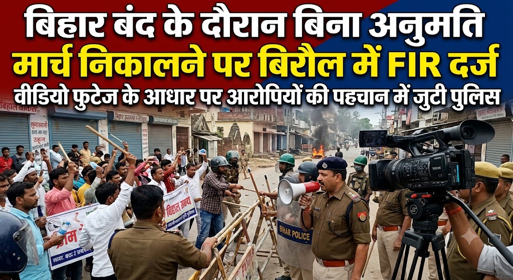 बिहार बंद के दौरान बिना अनुमति मार्च निकालने पर बिरौल में FIR दर्ज, वीडियो फुटेज के आधार पर आरोपियों की पहचान में जुटी पुलिस