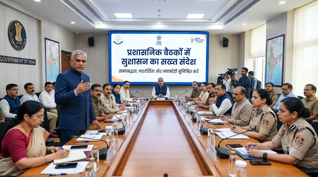 प्रशासनिक बैठकों में सुशासन का सख्त संदेश; जनता की शिकायतों के त्वरित निष्पादन और लंबित मामलों की नियमित समीक्षा के दिए गए कड़े निर्देश, लापरवाही बरतने वाले अधिकारियों पर गिरेगी गाज