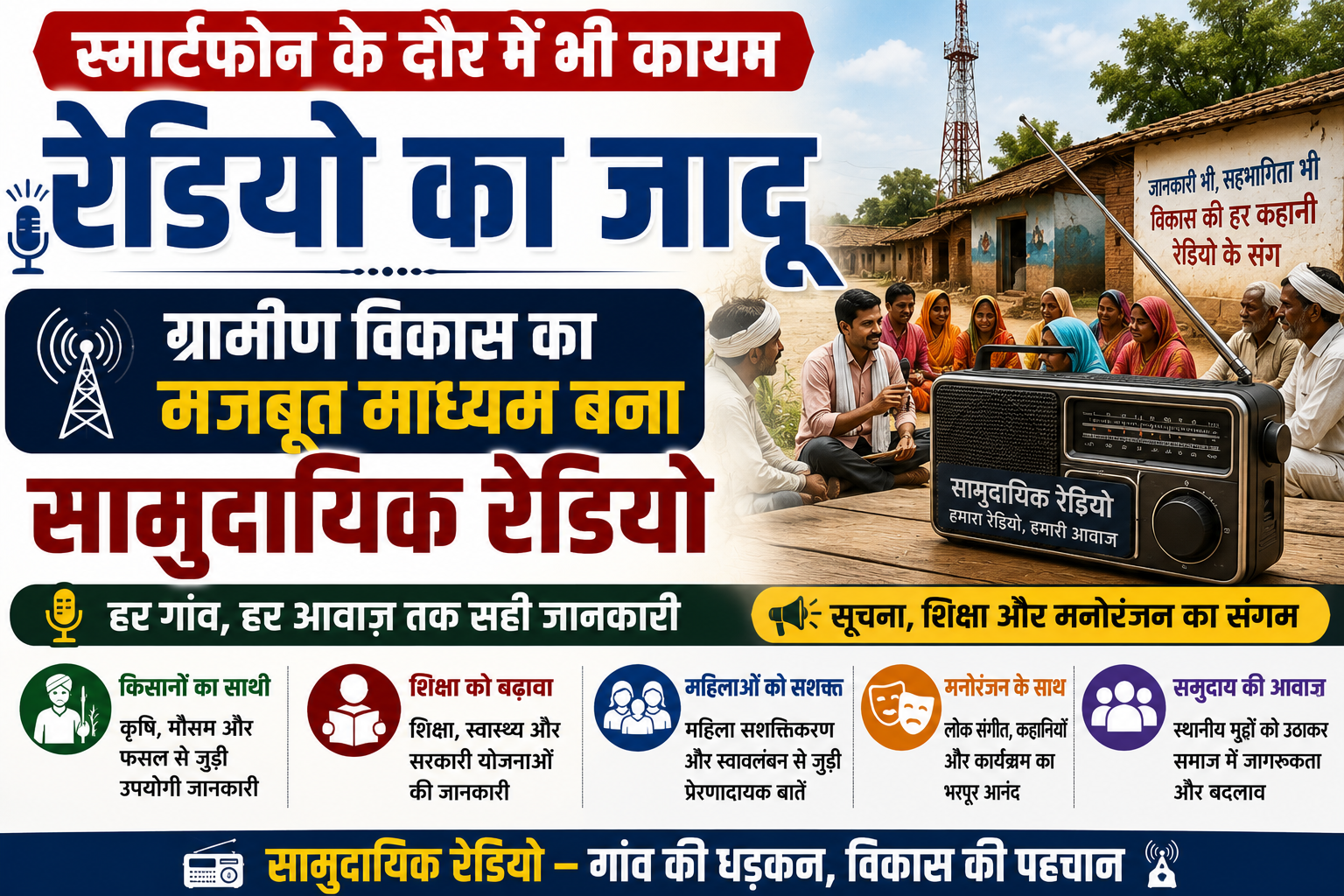 स्मार्टफोन के दौर में भी कायम रेडियो का जादू, ग्रामीण विकास का मजबूत माध्यम बना सामुदायिक रेडियो