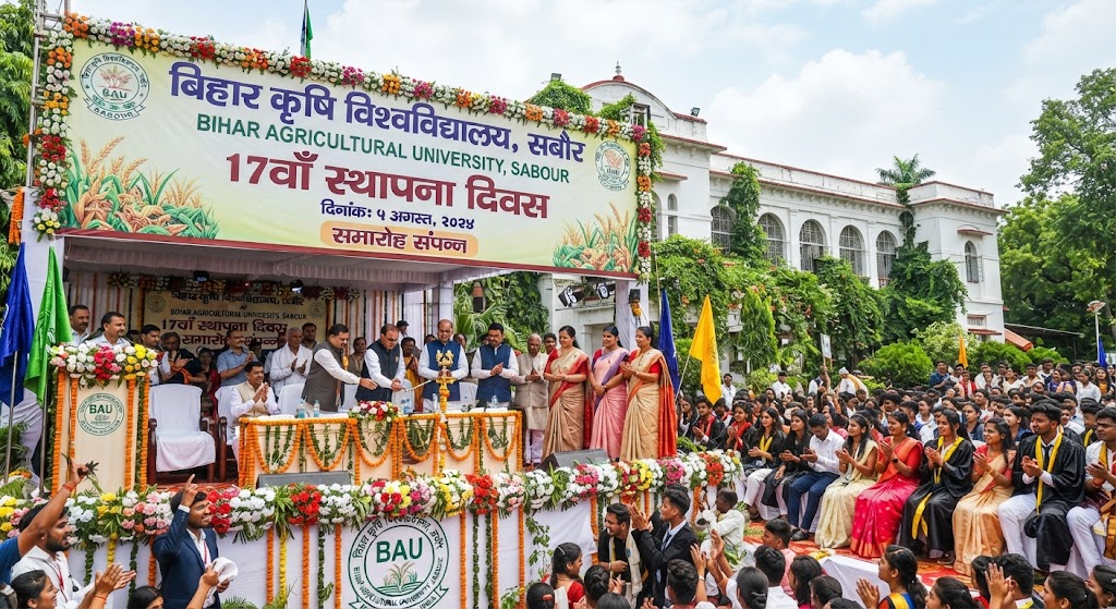 बिहार कृषि विश्वविद्यालय (बीएयू), सबौर का 17वां स्थापना दिवस संपन्न; कई नवीन सामग्रियों का हुआ विमोचन