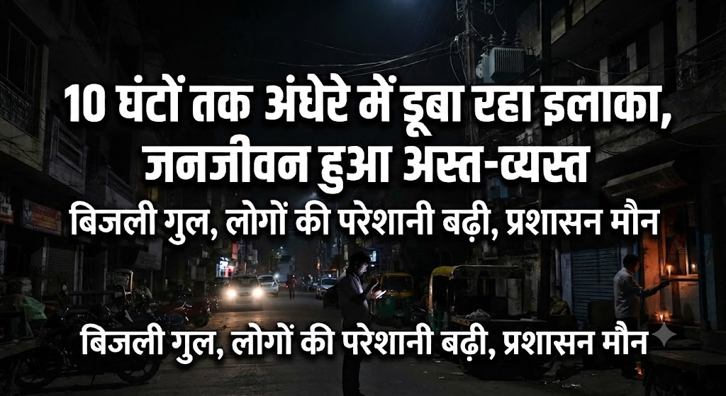 10 घंटों तक अंधेरे में डूबा रहा इलाका, जनजीवन हुआ अस्त-व्यस्त