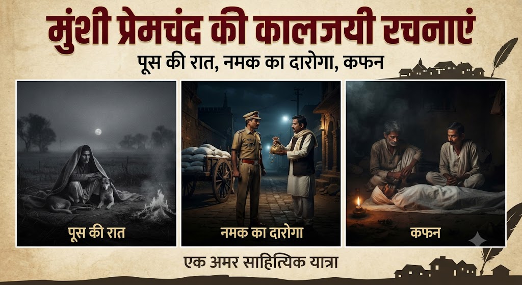 मुंशी प्रेमचंद की कालजयी रचनाएं ('पूस की रात', 'नमक का दारोगा' और 'कफन')