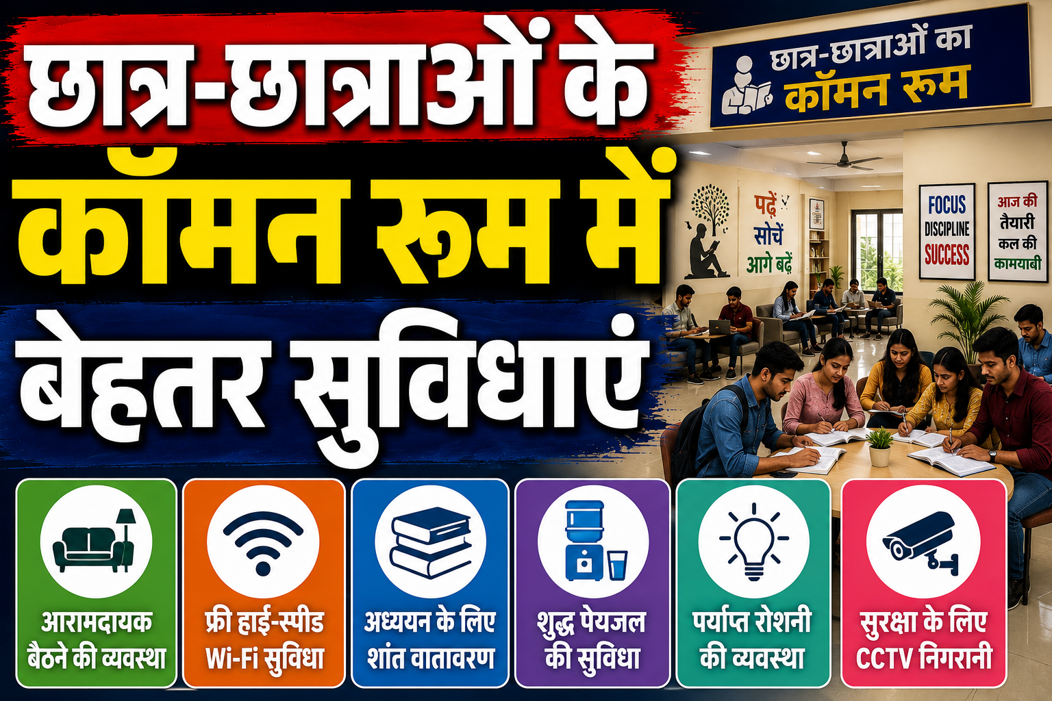 Demand Raised for Better Facilities in Students' Common Rooms Ban Entry Without ID Cards, Student Union Submits Memorandum to Administration