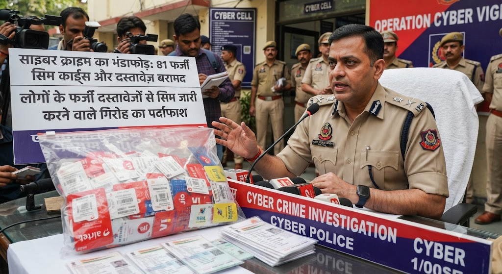 लोगों के दस्तावेजों पर 81 सिम निकालने वाला अब्दुल गिरफ्तार, आफताब फरार पुलिस की कार्रवाई में फर्जी तरीके से सिम जारी करने के मामले का खुलासा, दूसरे आरोपी की तलाश जारी