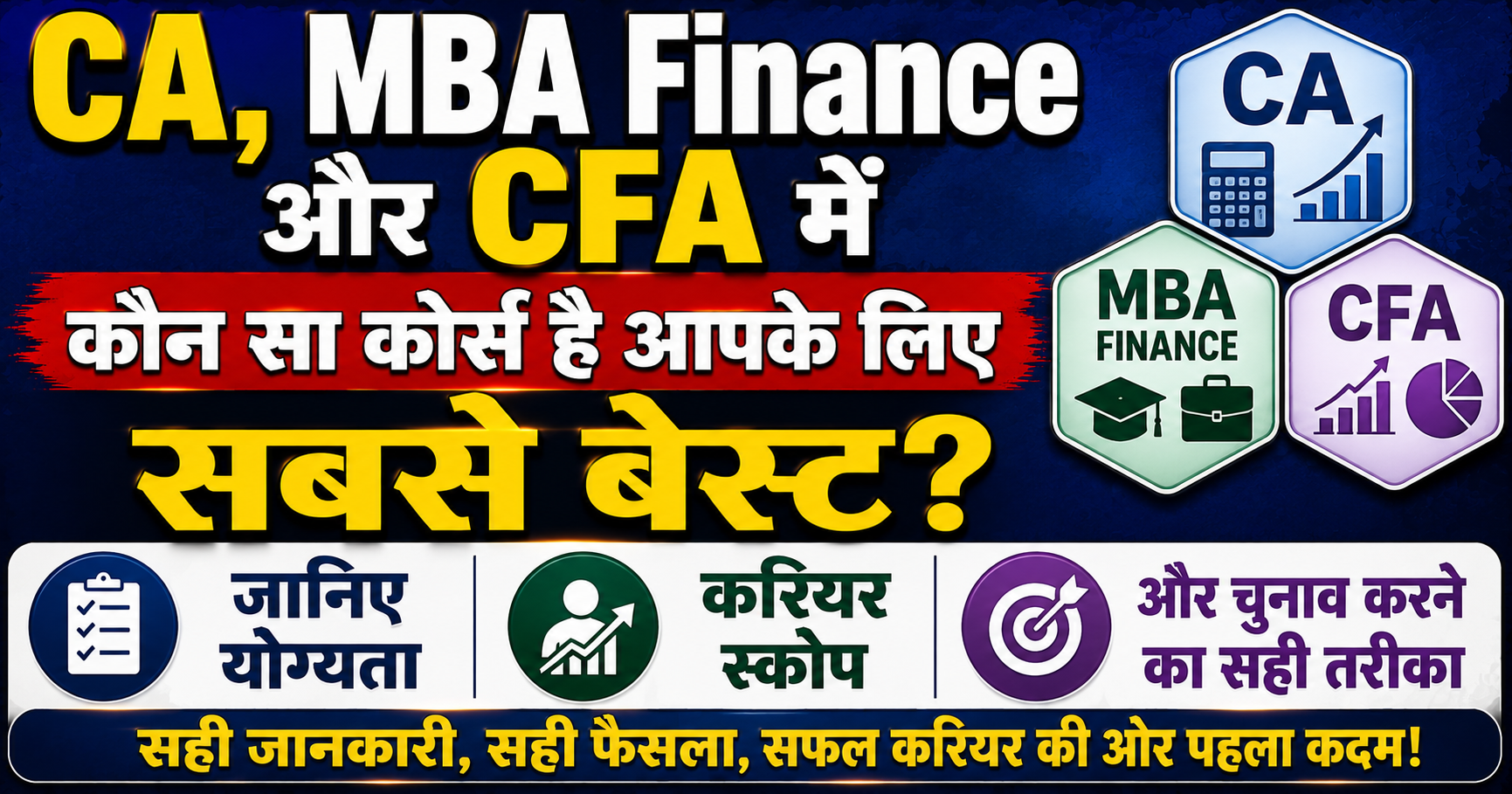 Which Course is Best for You Between CA, MBA Finance, and CFA? Know the Qualifications, Career Scope, and the Right Way to Choose