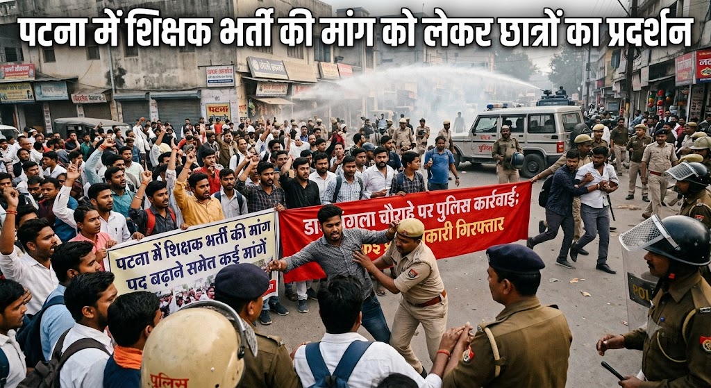 Police Use Water Cannons on Students Demanding More Posts, End to Negative Marking
