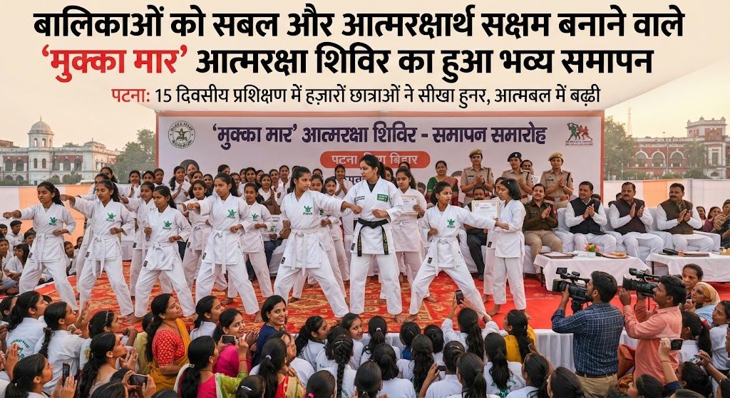 बालिकाओं को सबल और आत्मरक्षार्थ सक्षम बनाने वाले 'मुक्का मार' आत्मरक्षा शिविर का हुआ भव्य समापन; उत्कृष्ट प्रदर्शन करने वाली छात्राएं हुईं सम्मानित