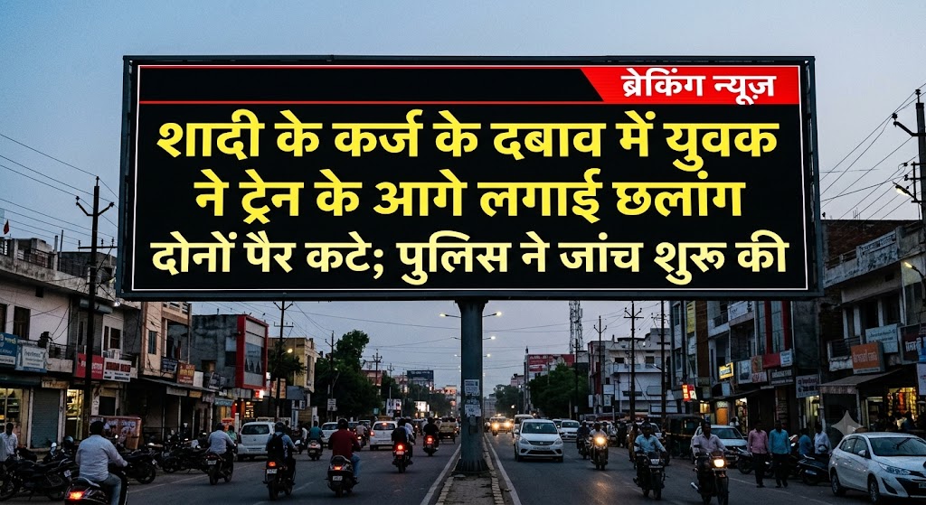 शादी के कर्ज के दबाव में युवक ने ट्रेन के आगे लगाई छलांग, दोनों पैर कटे; पुलिस ने जांच शुरू की