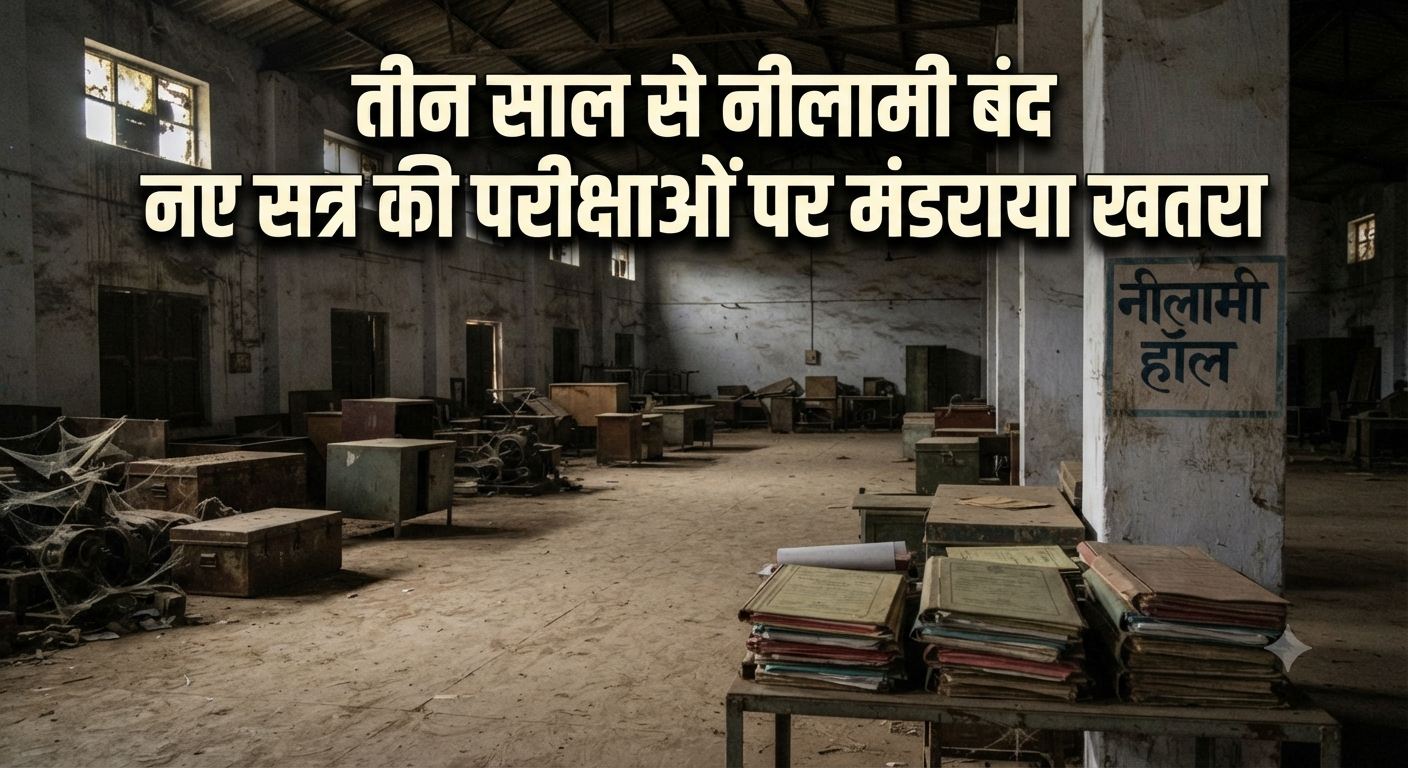 नई कॉपियों को रखने की जगह नहीं, तीन साल से नहीं हुई रद्दी की बिक्री