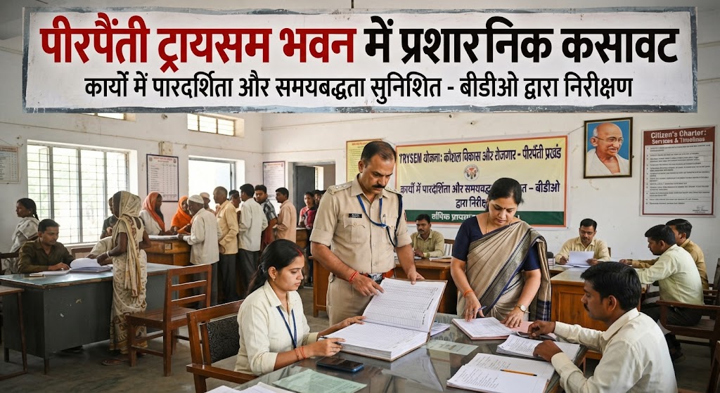 Administrative Tightening in Pirpainti TRYSEM Building; Review Meeting of 15th and 6th State Finance Commission Schemes Held, BDO Abhimanyu Kumar Expresses Anger Over Slow Payment Pace