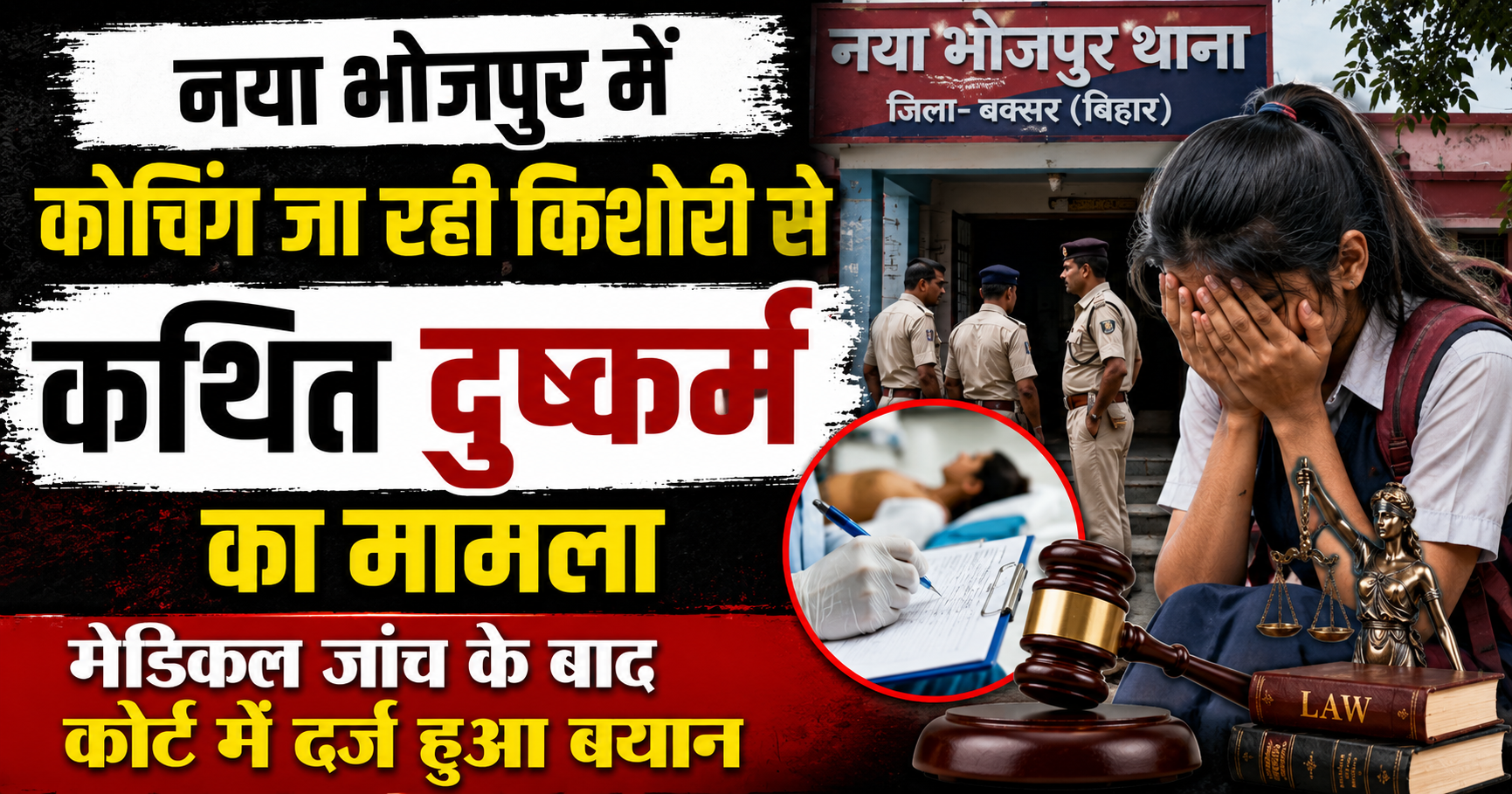 कोचिंग जा रही किशोरी के साथ दुष्कर्म, पुलिस की ताबड़तोड़ छापेमारी जारी