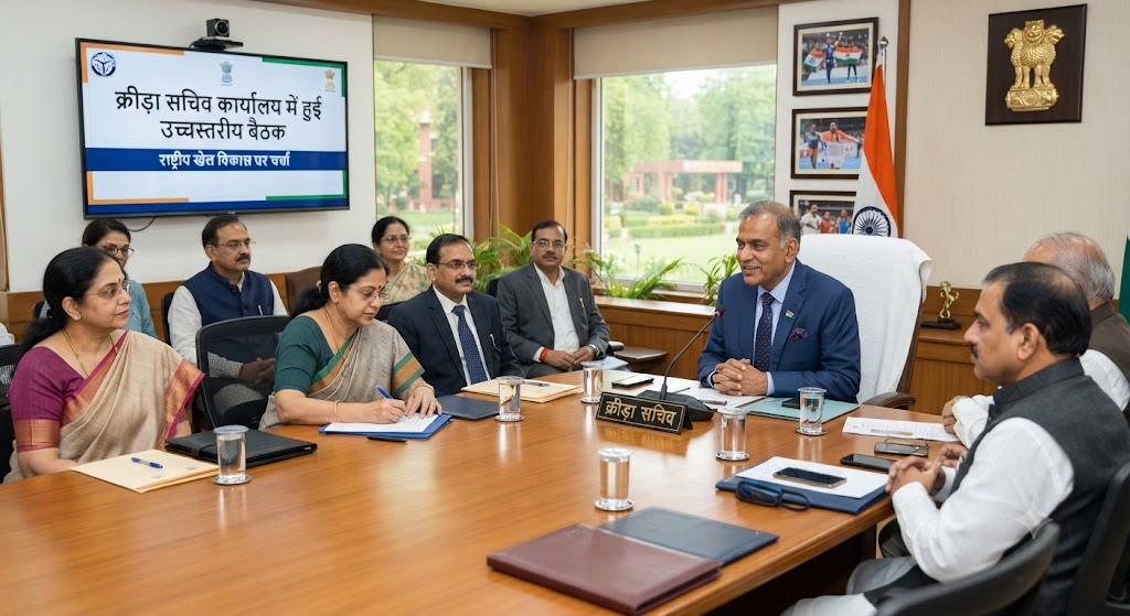 क्रीड़ा सचिव कार्यालय में हुई उच्चस्तरीय बैठक, खेल कैलेंडर और खिलाड़ियों-कोचों के मानदेय पर हुआ मंथन