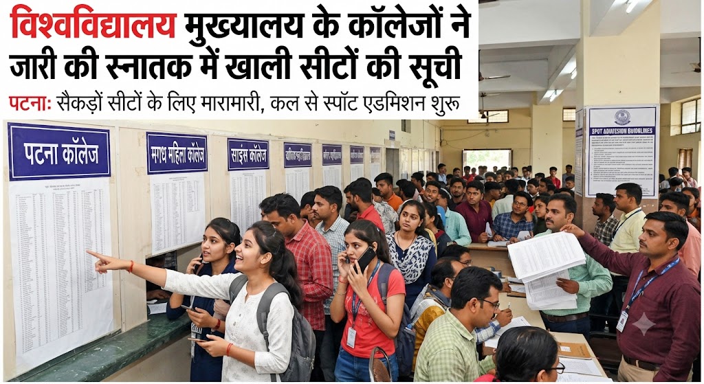 University Headquarters Colleges Release List of Vacant Seats; Admissions to Be Conducted Exclusively Through Online Mode, Major Relief for Students