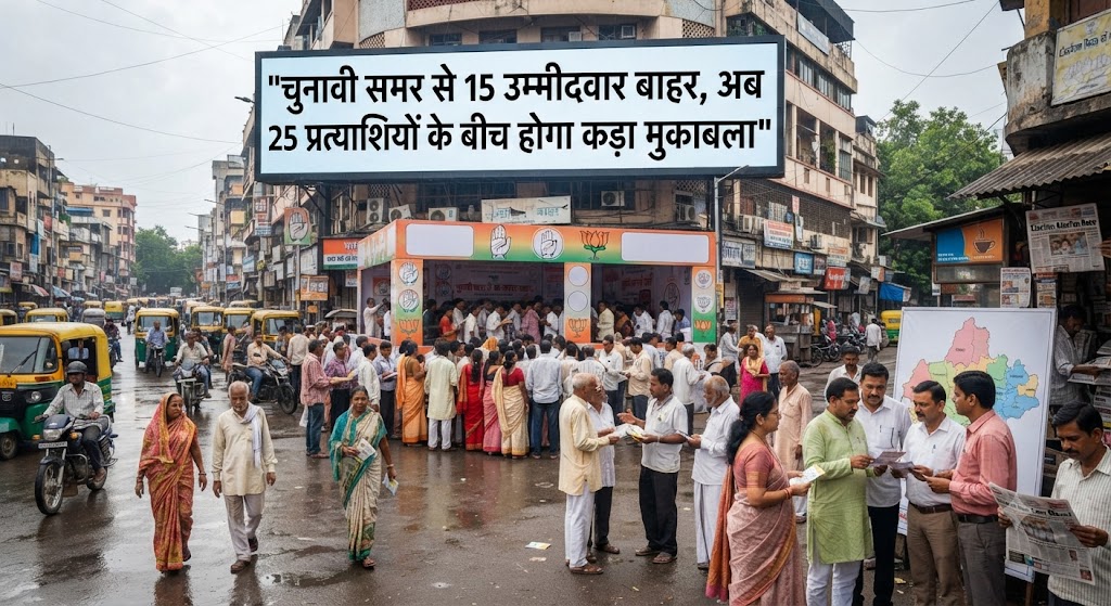 चुनावी समर से 15 उम्मीदवार बाहर, अब 25 प्रत्याशियों के बीच होगा कड़ा मुकाबला