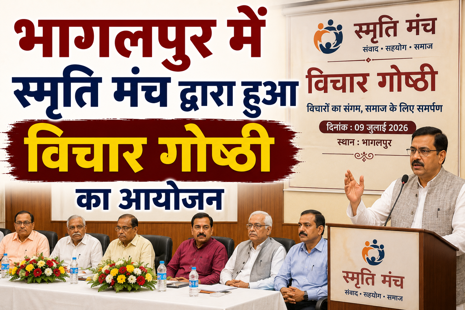 भागलपुर में स्मृति मंच द्वारा हुआ विचार गोष्ठी का आयोजन