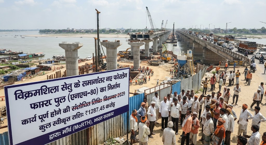 Deadline Extended for New Four-Lane Bridge Parallel to Vikramशिला Setu; Now Set for Completion in 2029, MoRTH Revises Timeline