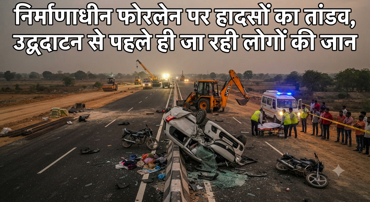 निर्माणाधीन फोरलेन पर हादसों का तांडव, उद्घाटन से पहले ही जा रही लोगों की जान
