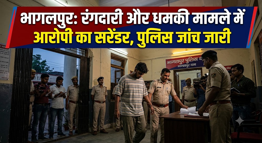 भागलपुर में रंगदारी और धमकी मामले में आरोपी ने किया सरेंडर, पुलिस जांच में जुटी