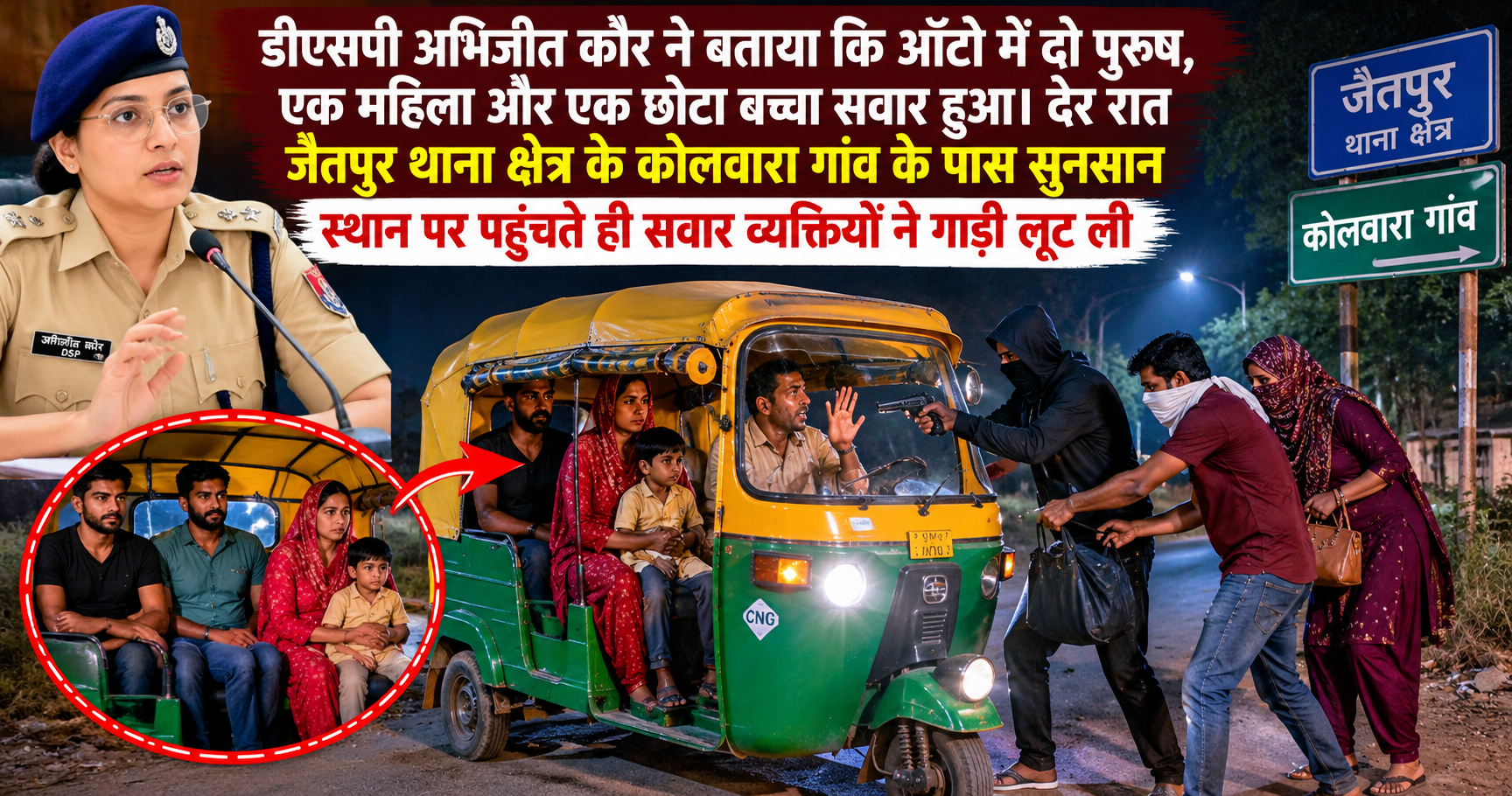 मुजफ्फरपुर  में सनसनीखेज वारदात: परिवार बनकर ऑटो में सवार हुए बदमाश, सुनसान जगह मिलते ही चालक को बंधक बना गाड़ी