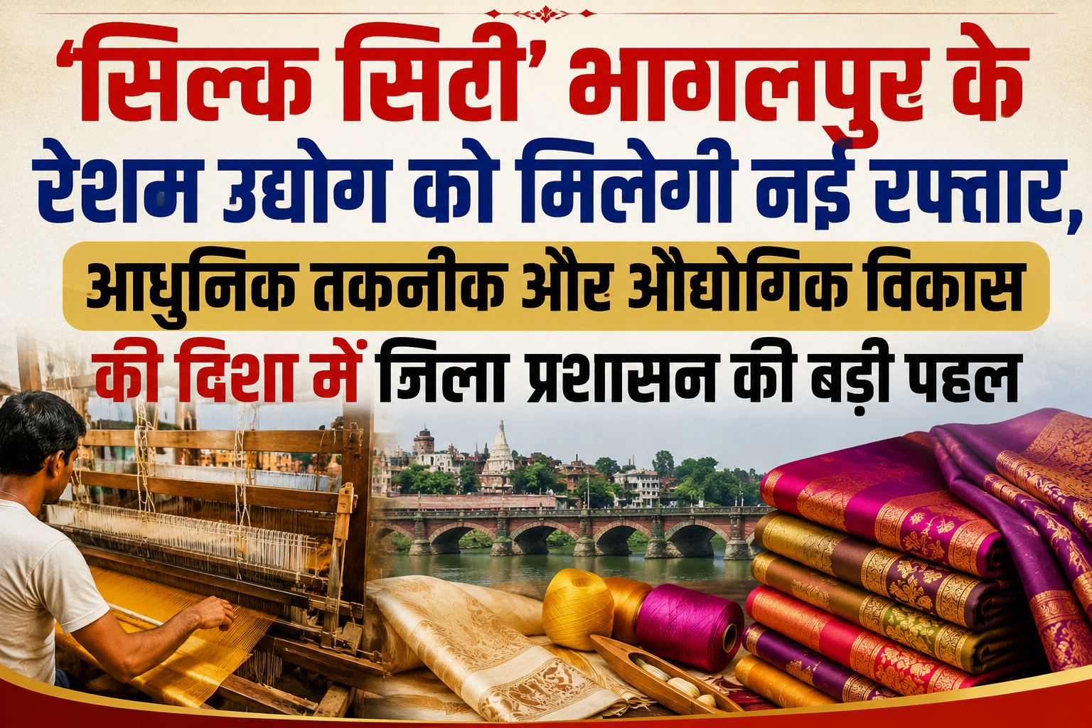 ‘सिल्क सिटी’ भागलपुर के रेशम उद्योग को मिलेगी नई रफ्तार, आधुनिक तकनीक और औद्योगिक विकास की दिशा में जिला प्रशासन की बड़ी पहल