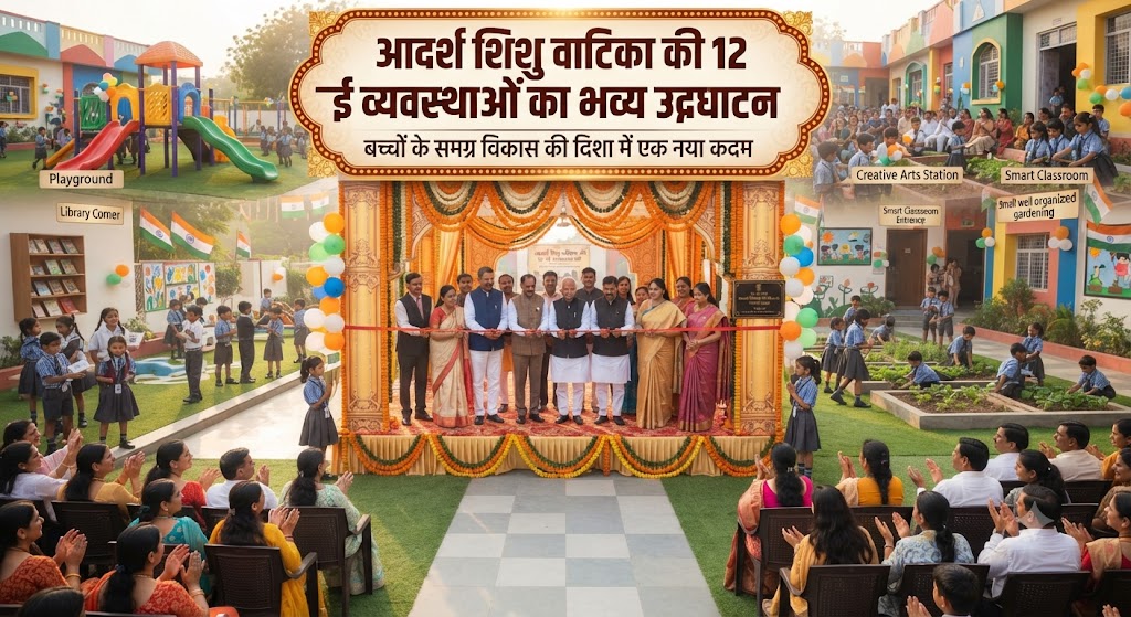 आदर्श शिशु वाटिका की 12 नई व्यवस्थाओं का भव्य उद्घाटन, बच्चों के सर्वांगीण विकास पर जोर