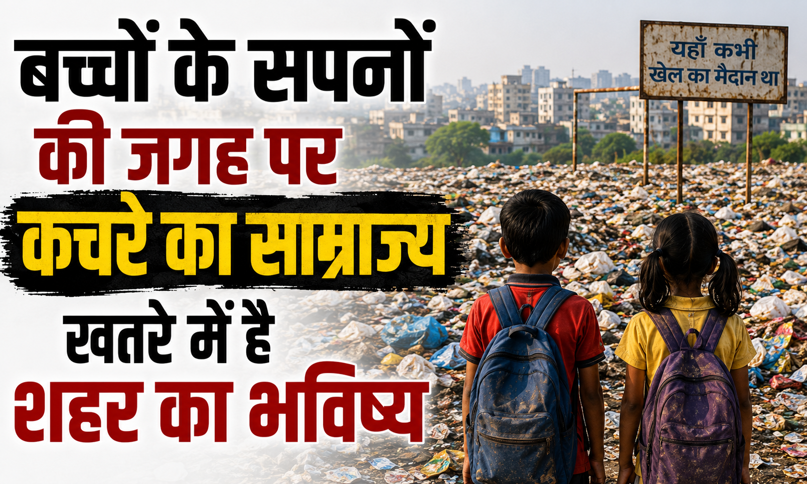 बच्चों के सपनों की जगह पर कचरे का साम्राज्य, खतरे में है शहर का भविष्य