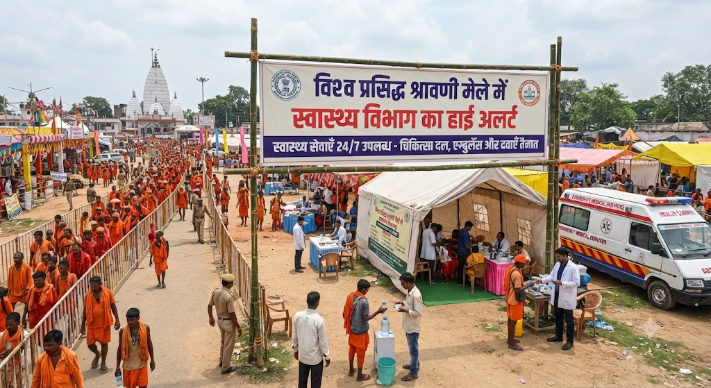 विश्व प्रसिद्ध श्रावणी मेले में स्वास्थ्य विभाग का हाई अलर्ट; कांवरियों के सुरक्षित और सुगम इलाज के लिए डॉक्टरों के साथ 42 एएनएम और 16 एंबुलेंस की होगी मुस्तैद तैनाती