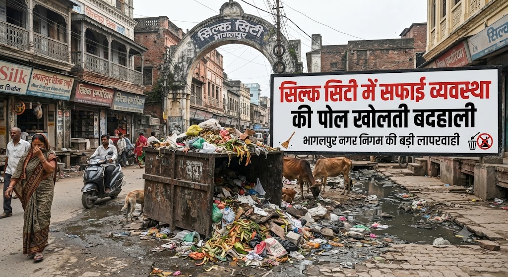 सिल्क सिटी में सफाई व्यवस्था की पोल खोलती बदहाली; मुख्य सड़कों से लेकर अंदरूनी मोहल्लों तक देर शाम तक बिखरा रहता है कचरा, डंपिंग यार्ड की कमी और लचर प्रबंधन से शहरवासी परेशान