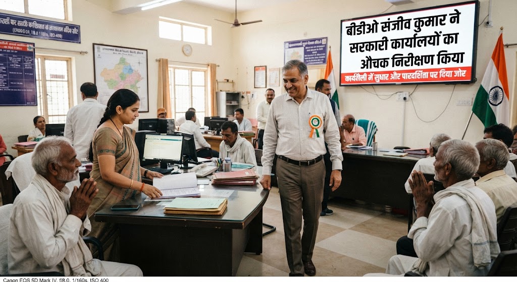 बीडीओ संजीव कुमार ने सरकारी कार्यालयों और अस्पतालों के लिए झंडोत्तोलन का समय किया निर्धारित, तय समय पर फहराया जाएगा तिरंगा
