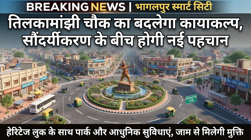 तिलकामांझी चौक का बदलेगा कायाकल्प सौंदर्यीकरण के बीच नगर निगम ने दिया आश्वासन—अजगैवीनाथ के प्रतिरूप शनि मंदिर का मूल स्वरूप रहेगा अक्षुण्ण