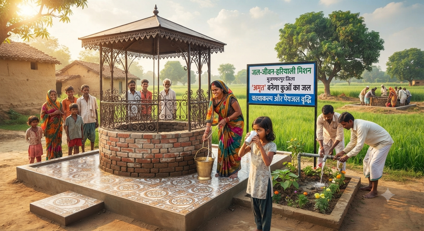 मुजफ्फरपुर में 'अमृत' बनेगा कुओं का जल: जल-जीवन-हरियाली मिशन के तहत होगा कायाकल्प, पंचायतों में बढ़ेगी पेयजल उपलब्धता