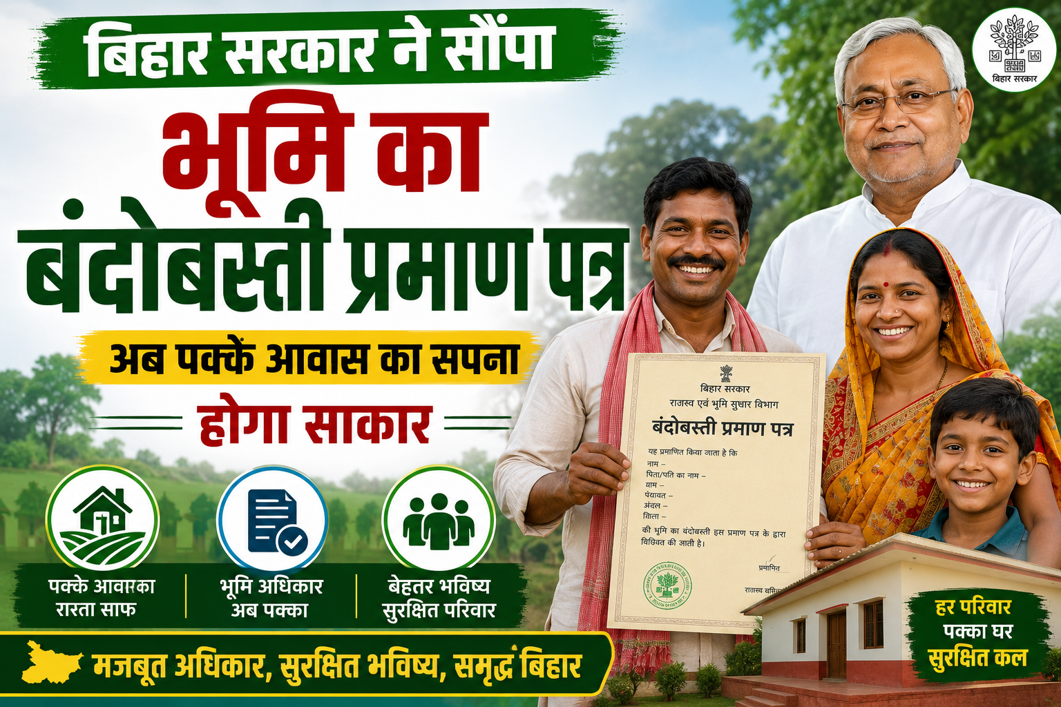 ठाकुरगंज में सम्राट अशोक भवन निर्माण से विस्थापित 29 परिवारों के चेहरे पर लौटी खुशी; बिहार सरकार ने सौंपा भूमि का बंदोबस्ती प्रमाण पत्र, अब पक्के आवास का सपना होगा साकार