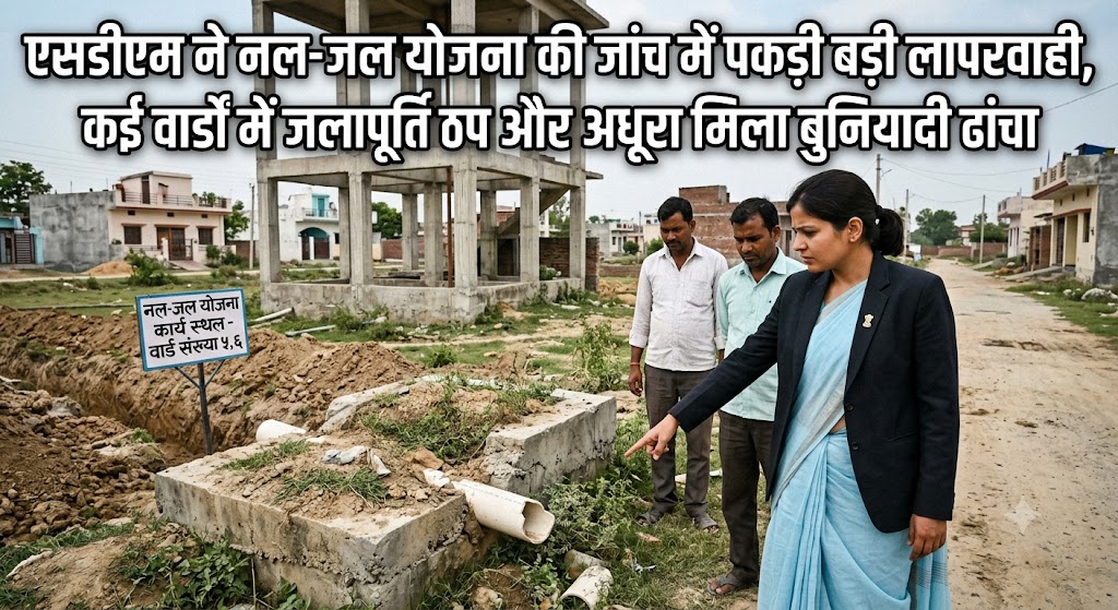 एसडीएम ने नल-जल योजना की जांच में पकड़ी बड़ी लापरवाही, कई वार्डों में जलापूर्ति ठप और अधूरा मिला बुनियादी ढांचा