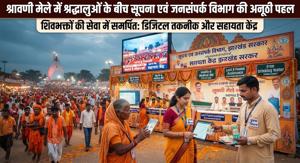 श्रावणी मेले में श्रद्धालुओं के बीच सूचना एवं जनसंपर्क विभाग की अनूठी पहल; कांवरिया मार्ग पर नुक्कड़ नाटकों के माध्यम से 'सतत जीविकोपार्जन' और 'वृद्धजन पेंशन योजना' की दी जा रही विस्तृत जानकारी