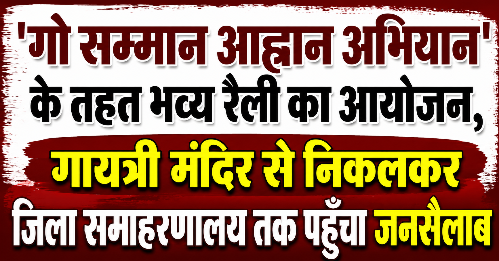 'गो सम्मान आह्वान अभियान' के तहत भव्य रैली का आयोजन, गायत्री मंदिर से निकलकर जिला समाहरणालय तक पहुँचा जनसैलाब