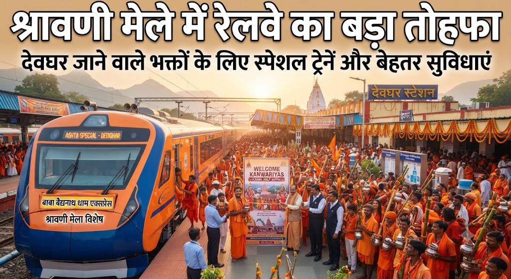 A Major Gift by Railways for Shravani Mela; Several Key Trains Given a Two-Minute Temporary Stoppage from July 30 to August 28 for Passenger Convenience, Journey to Be Smoother