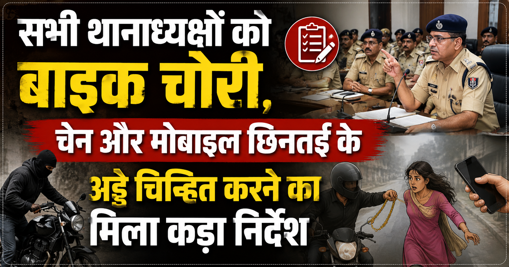 All Station House Officers Given Strong Directives to Identify Hideouts of Bike Thieves, Chain Snatchers, and Mobile Snatchers